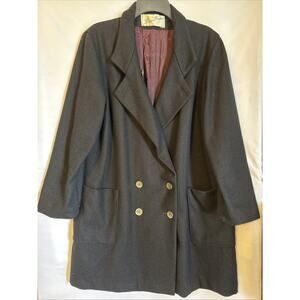 Vintage Beau Brem Wool Blend Double Breasted Peacoat Womens 14 Union Made In USA